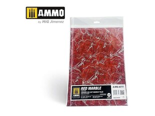 AMMO MIG - материал для моделирования Red Marble. Square die-cut marble tiles 8777 цена и информация | Принадлежности для рисования, лепки | kaup24.ee