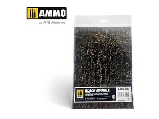 AMMO MIG - материал для моделирования Black Marble. Square die-cut marble tiles 8774 цена и информация | Принадлежности для рисования, лепки | kaup24.ee