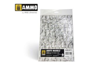 AMMO MIG - материал для моделирования White Marble. Square die-cut marble tiles 8771 цена и информация | Принадлежности для рисования, лепки | kaup24.ee