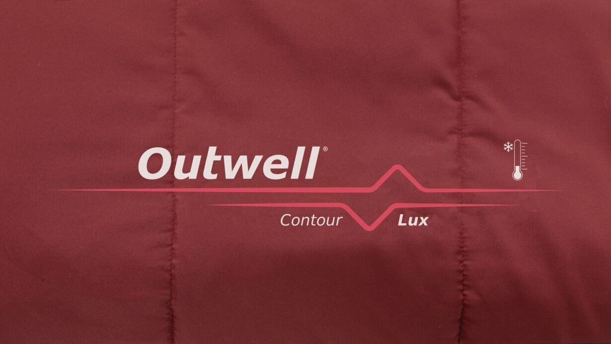 Magamiskott Outwell Contour Lux, 220x85 cm, punane цена и информация | Magamiskotid | kaup24.ee