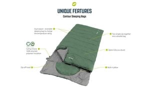 Спальный мешок Outwell Contour Lux, 220x85 см, красный цвет цена и информация | Спальные мешки | kaup24.ee