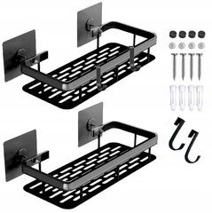 Asmat vannitoariiulid, 2 tk цена и информация | Аксессуары для ванной комнаты | kaup24.ee