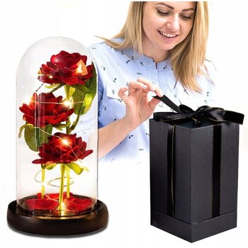 Igavene roos klaasis Eternal LED hind ja info | Uinuvad roosid, taimed | kaup24.ee