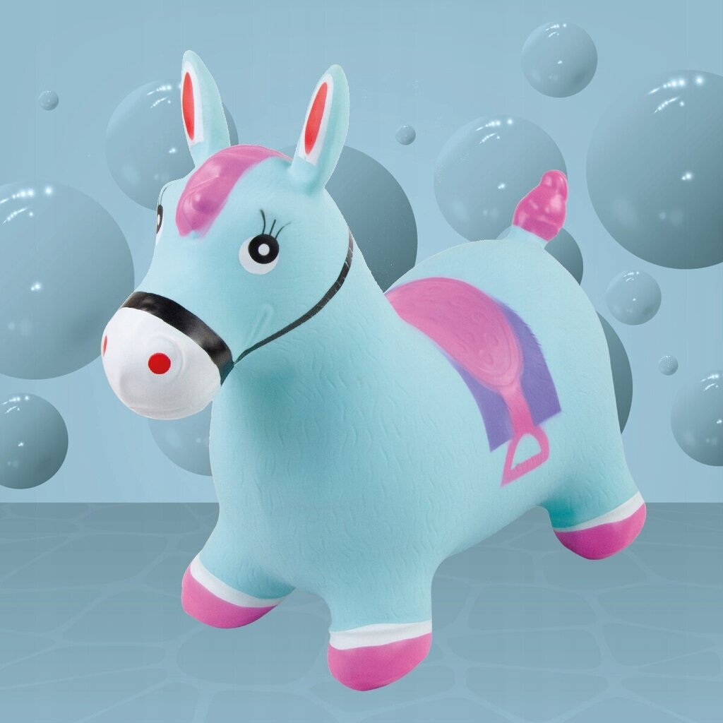 Kummist hüppav hobune, 58 cm, sinine hind ja info | Imikute mänguasjad | kaup24.ee