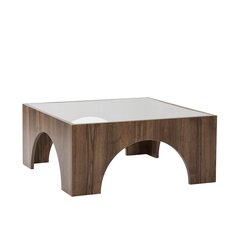 Кофейный столик Asir, 37х50 см, прозрачный/темно-коричневый цена и информация | Журнальные столики | kaup24.ee