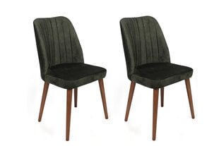 Набор стульев Асир, зеленый/коричневый, 2 шт. цена и информация | Стулья для кухни и столовой | kaup24.ee