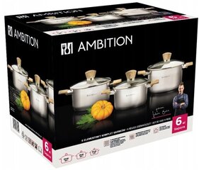 Ambition pottide komplekt, 6 tk цена и информация | Кастрюли, скороварки | kaup24.ee