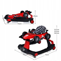 Interaktiivne autokujuline käimistugi, punane/must цена и информация | Ходунки | kaup24.ee