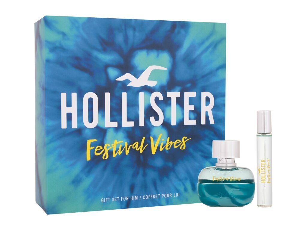 Komplekt Hollister Festival Vibes Edt meestele: 15+50 ml hind ja info | Meeste parfüümid | kaup24.ee