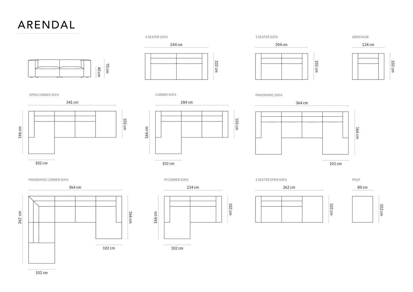 Vasakpoolne diivan Cosmopolitan Design Arendal, must hind ja info | Diivanid ja diivanvoodid | kaup24.ee