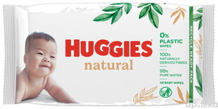 Salvrätikud Huggies Looduslik Biodegradable, 48 tk hind ja info | Niisked salvrätikud | kaup24.ee