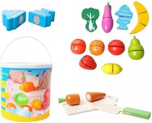 Puidust juurviljad koos tarvikutega, 14 tk hind ja info | Tüdrukute mänguasjad | kaup24.ee