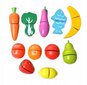 Puidust juurviljad koos tarvikutega, 14 tk цена и информация | Tüdrukute mänguasjad | kaup24.ee