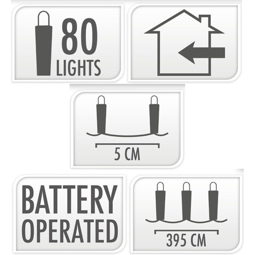 LED-valgusvanik, 80 led-i hind ja info | Jõulutuled | kaup24.ee