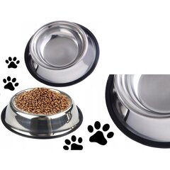 миска для собак и кошек из нержавеющей стали, 25 см цена и информация | Миски, ящики для корма | kaup24.ee