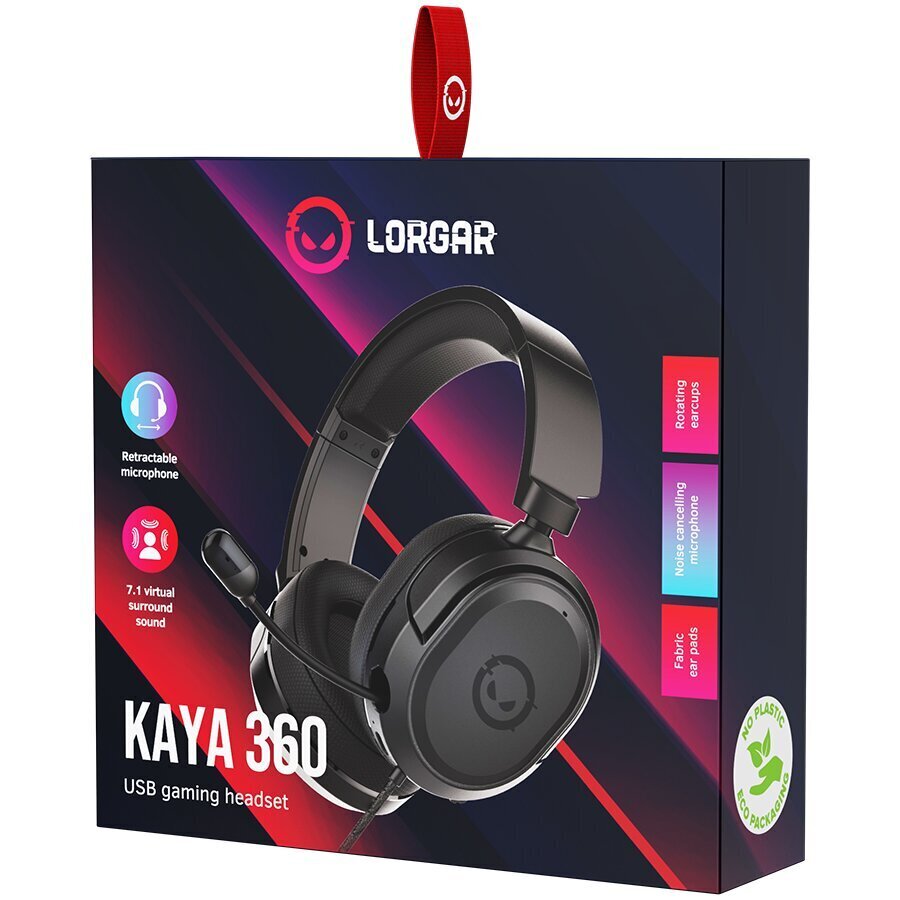Lorgar Kaya 360, Black цена и информация | Kõrvaklapid | kaup24.ee