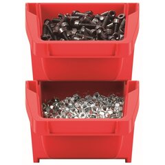 набор контейнеров для мастерской 16 шт, красный, цена и информация | Ящики для инструментов, держатели | kaup24.ee