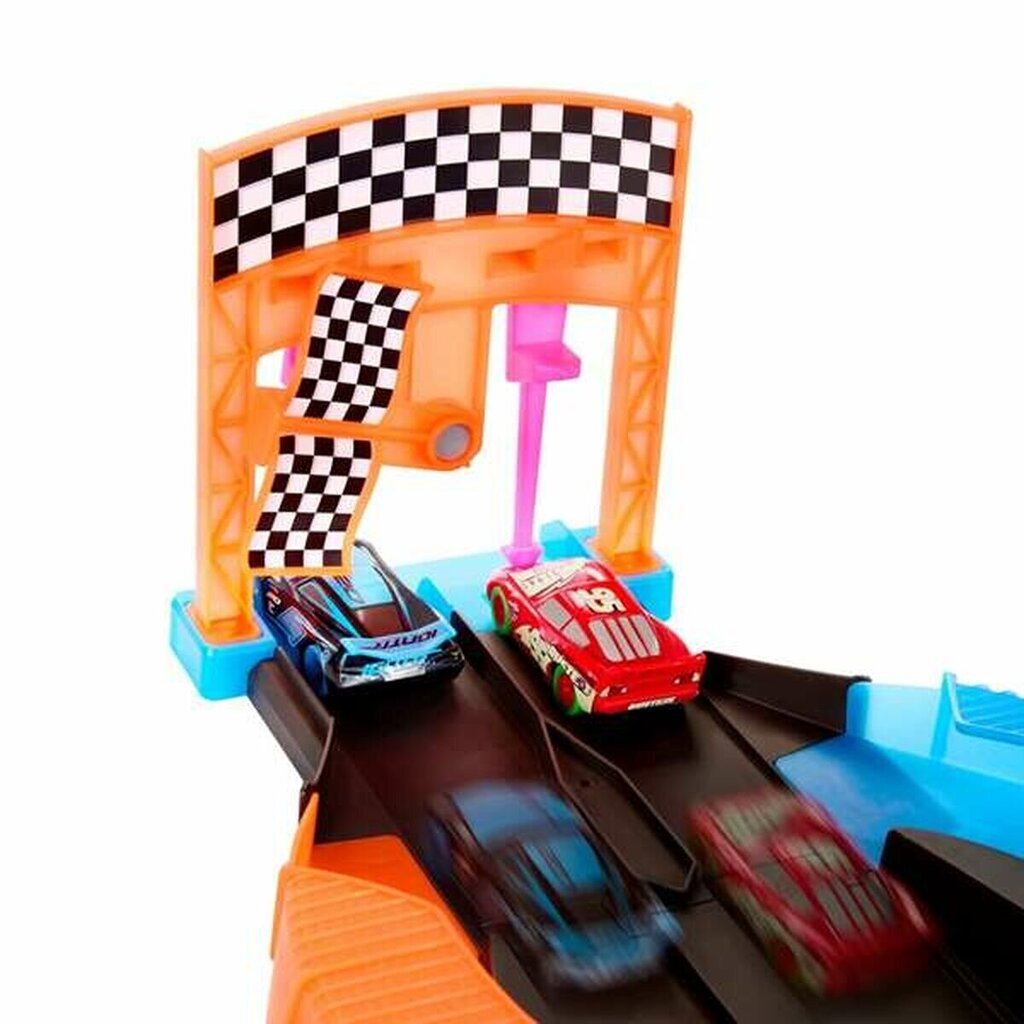 Pimedas helendav stardirada koos autoga Glow Racers Cars hind ja info | Poiste mänguasjad | kaup24.ee