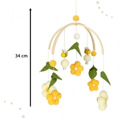Cot karuselė pliušiniai pakabukai gėlės geltona цена и информация | Игрушки для малышей | kaup24.ee