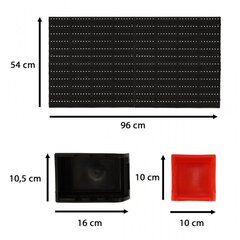 Töötoa korraldaja garaaži seina tööriistalaud riiulihoidjad konksud riidepuu konteinerid 48x21x1 cm hind ja info | Tööriistakastid, tööriistahoidjad | kaup24.ee