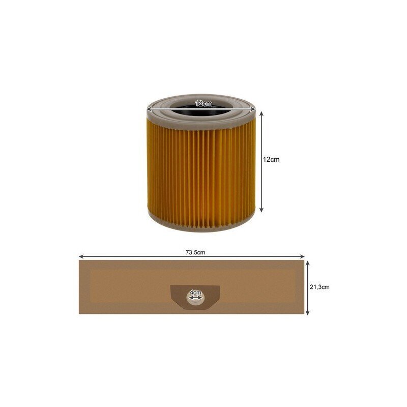 Tolmuimeja kotid - 10 tk + Malatec 22580 filter hind ja info | Tolmuimejate lisatarvikud | kaup24.ee