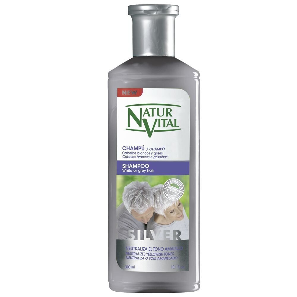 Šampoon hallidele juustele Natur Vital Silver 300 ml цена и информация | Šampoonid | kaup24.ee