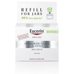 Niisutav näokreem Eucerin Hyaluron-Filler SPF-15 täitepakend, 50ml цена и информация | Кремы для лица | kaup24.ee