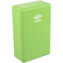 Jooga harjutusplokk Umbro, 22,5x7,5x14,5 cm, roheline цена и информация | Товары для йоги | kaup24.ee