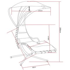 Lamamistool päikesevarjuga hind ja info | Päevitustoolid | kaup24.ee