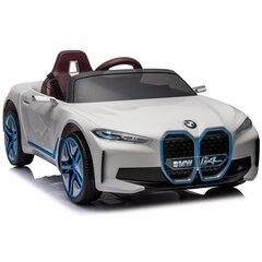 Elektriline ühekohaline auto BMW i4, valge цена и информация | Электромобили для детей | kaup24.ee