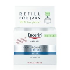 Öökreemi Eucerin Hyaluron-Filler x3 Effect Refill, täitepakend, 50 ml цена и информация | Кремы для лица | kaup24.ee