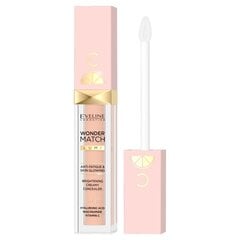 Маскирующий консилер Eveline Wonder Match Anti-Fatigue & Skin Glowing Brightening Creamy Concealer 10 SPF20, 6,8 мл цена и информация | Пудры, базы под макияж | kaup24.ee