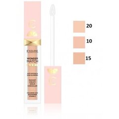 Маскирующий консилер Eveline Wonder Match Anti-Fatigue & Skin Glowing Brightening Creamy Concealer 10 SPF20, 6,8 мл цена и информация | Пудры, базы под макияж | kaup24.ee