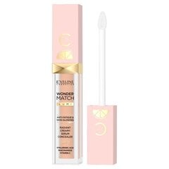 Маскирующий консилер Eveline Wonder Match Anti-Fatigue & Skin Glowing Brightening Creamy Concealer 20 SPF20, 6,8 мл цена и информация | Пудры, базы под макияж | kaup24.ee