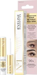 Seerum Lash&Brow ripsmetele ja kulmudele multipeptiididega Eveline Cosmetics, 4 ml hind ja info | Ripsmetušid, lauvärvid, silmapliiatsid, seerumid | kaup24.ee