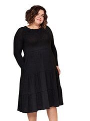 Вязаное расклешенное платье "Venita Black" Lega цена и информация | Платья | kaup24.ee