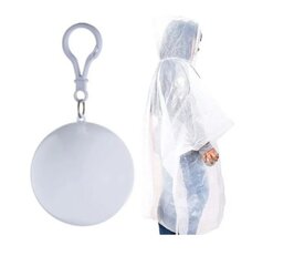 Mantel, vihma neem karabiiniga pallis - valge hind ja info | Veekindlad kotid, ümbrised, vihmakeebid | kaup24.ee