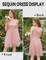 Naiste tüllist seelikuosaga litterkleit Berylove, roosa hind ja info | Kleidid | kaup24.ee
