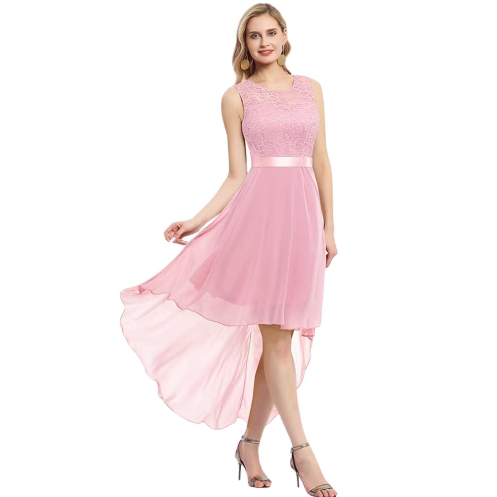 Naiste high-low kleit Berylove, roosa hind ja info | Kleidid | kaup24.ee