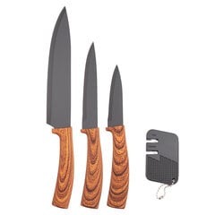 набор из 3 кухонных ножей с точилкой цена и информация | Ножи и аксессуары для них | kaup24.ee