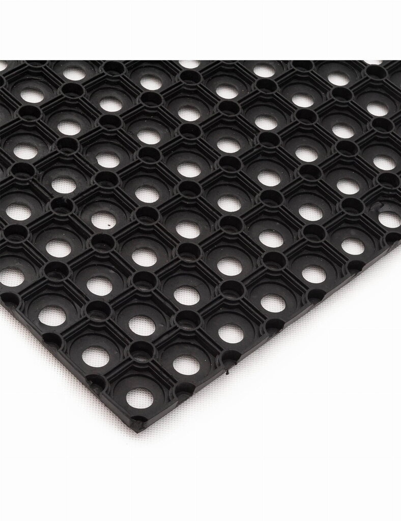 Uksematt kummi Domino 100x150cm Must 22mm цена и информация | Uksematid | kaup24.ee