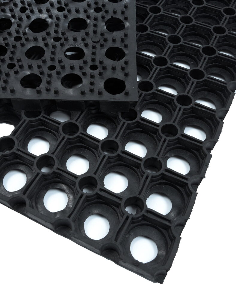 Uksematt kummi Domino 40x60cm Must 22mm цена и информация | Uksematid | kaup24.ee