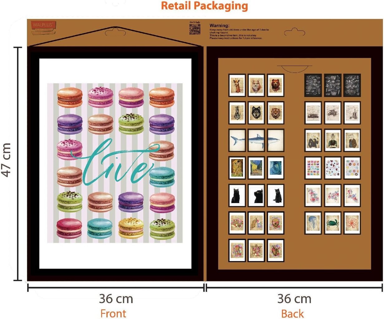 Dekoratiivne seinakleebis "Macarons" 40 x 30 cm цена и информация | Seinakleebised | kaup24.ee