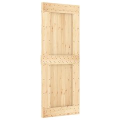 vidaXL liuguks tarvikutega 80 x 210 cm, männipuit цена и информация | Межкомнатные двери | kaup24.ee