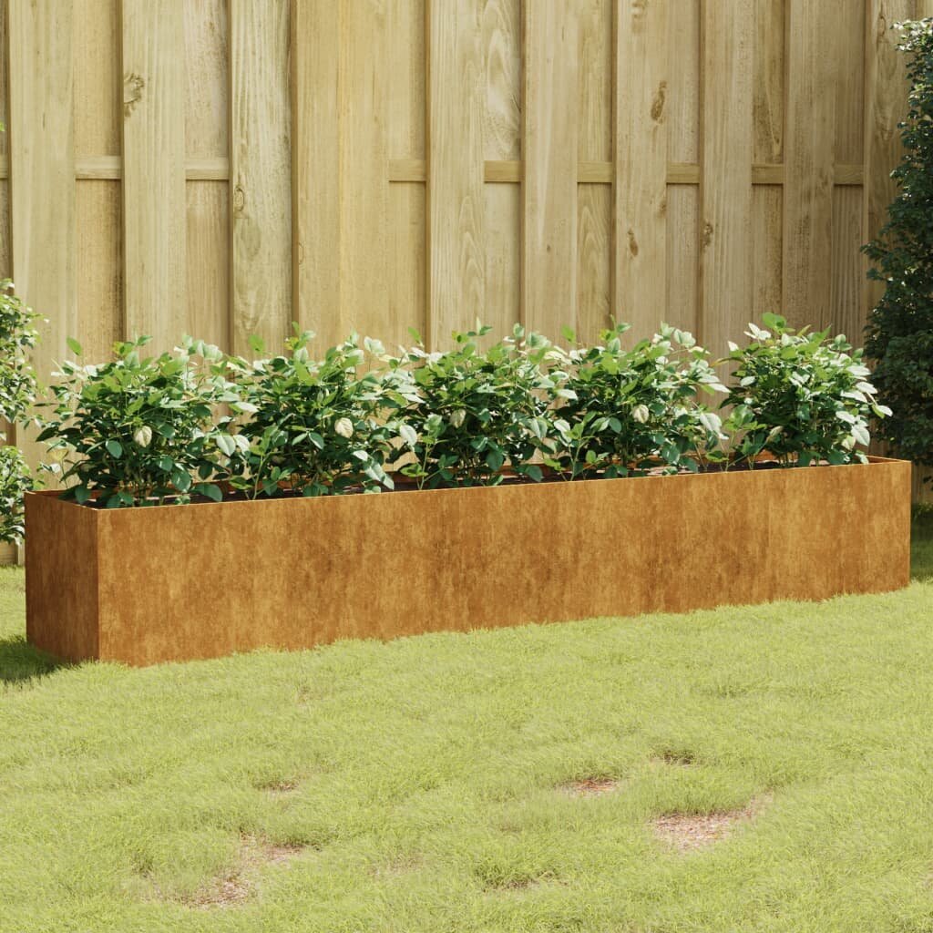 vidaXL taimekast, 200 x 40 x 40 cm, Corten-teras hind ja info | Lillekastid | kaup24.ee