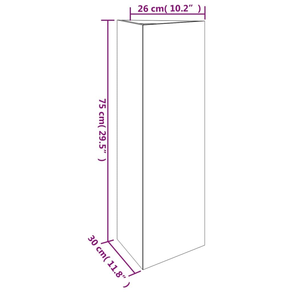 vidaXL aia taimekast, 30 x 26 x 75 cm Corten teras hind ja info | Lillekastid | kaup24.ee