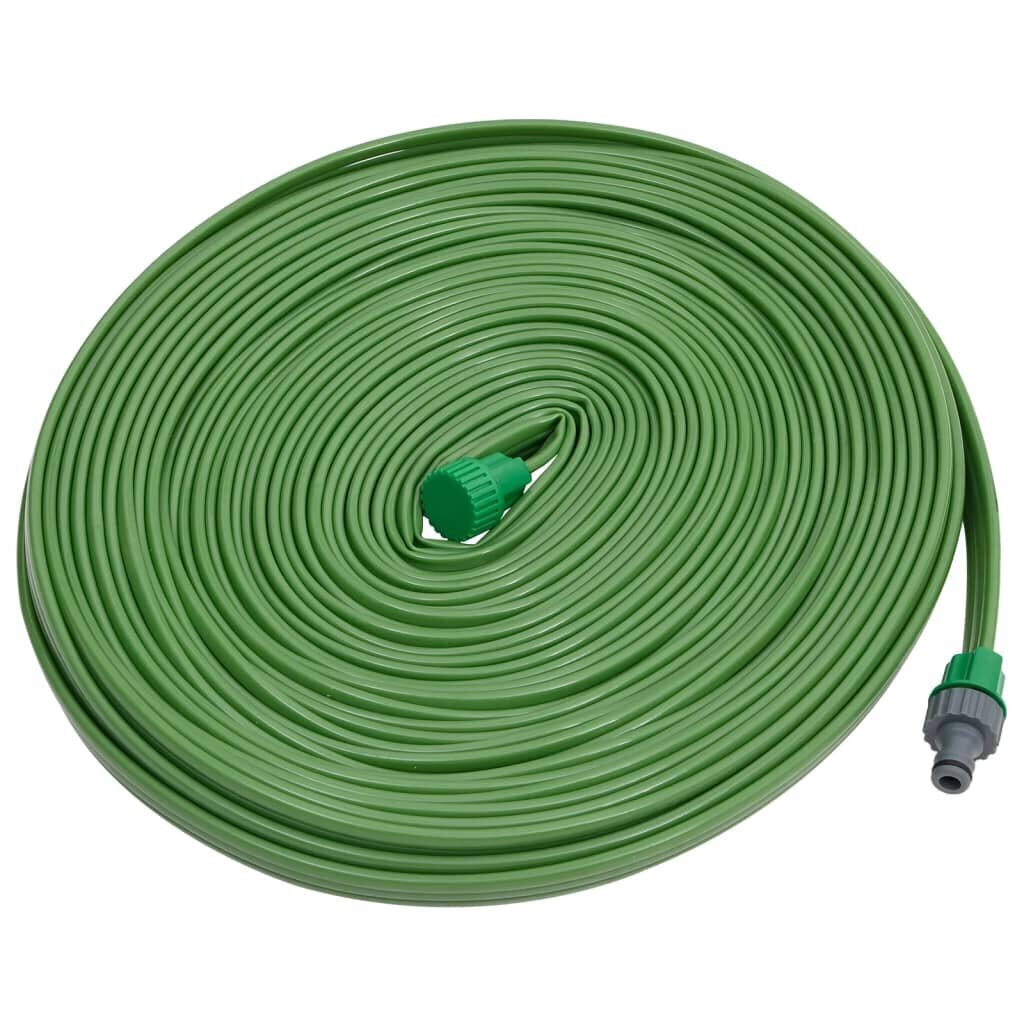 vidaXL 3 toruga vihmuti voolik roheline 7,5 m PVC цена и информация | Kastekannud, voolikud, niisutus | kaup24.ee