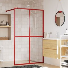 vidaXL dušinurga sein, läbipaistev ESG-klaas, punane, 118 x 195 cm цена и информация | Душевые двери и стены | kaup24.ee