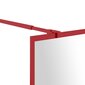 vidaXL dušinurga sein, läbipaistev ESG-klaas, punane, 118 x 195 cm цена и информация | Dušikabiinide uksed ja seinad | kaup24.ee