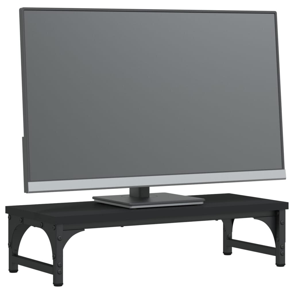vidaXL monitorialus, must, 55x23x14 cm hind ja info | Monitori hoidjad | kaup24.ee